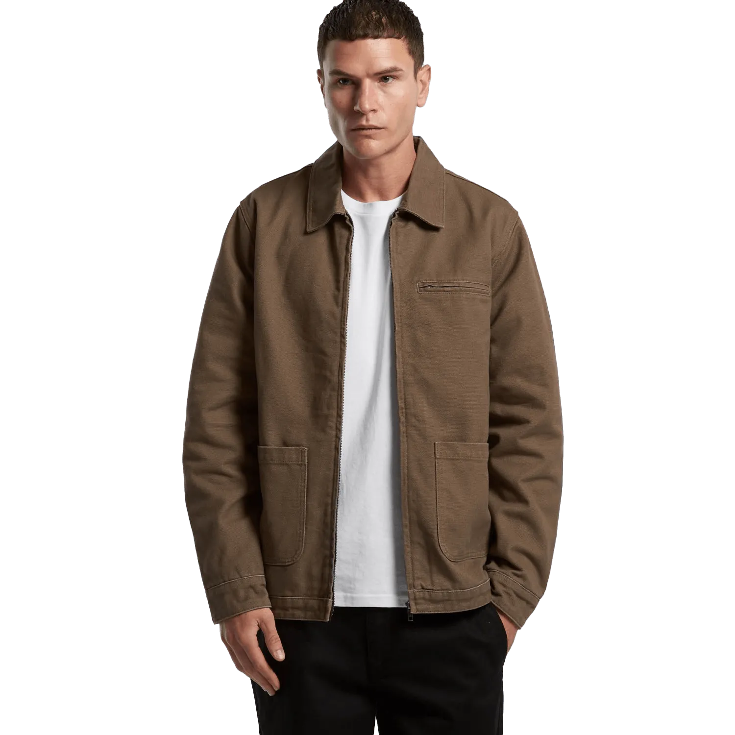 Mens Canvas Heavy Jacket Model image