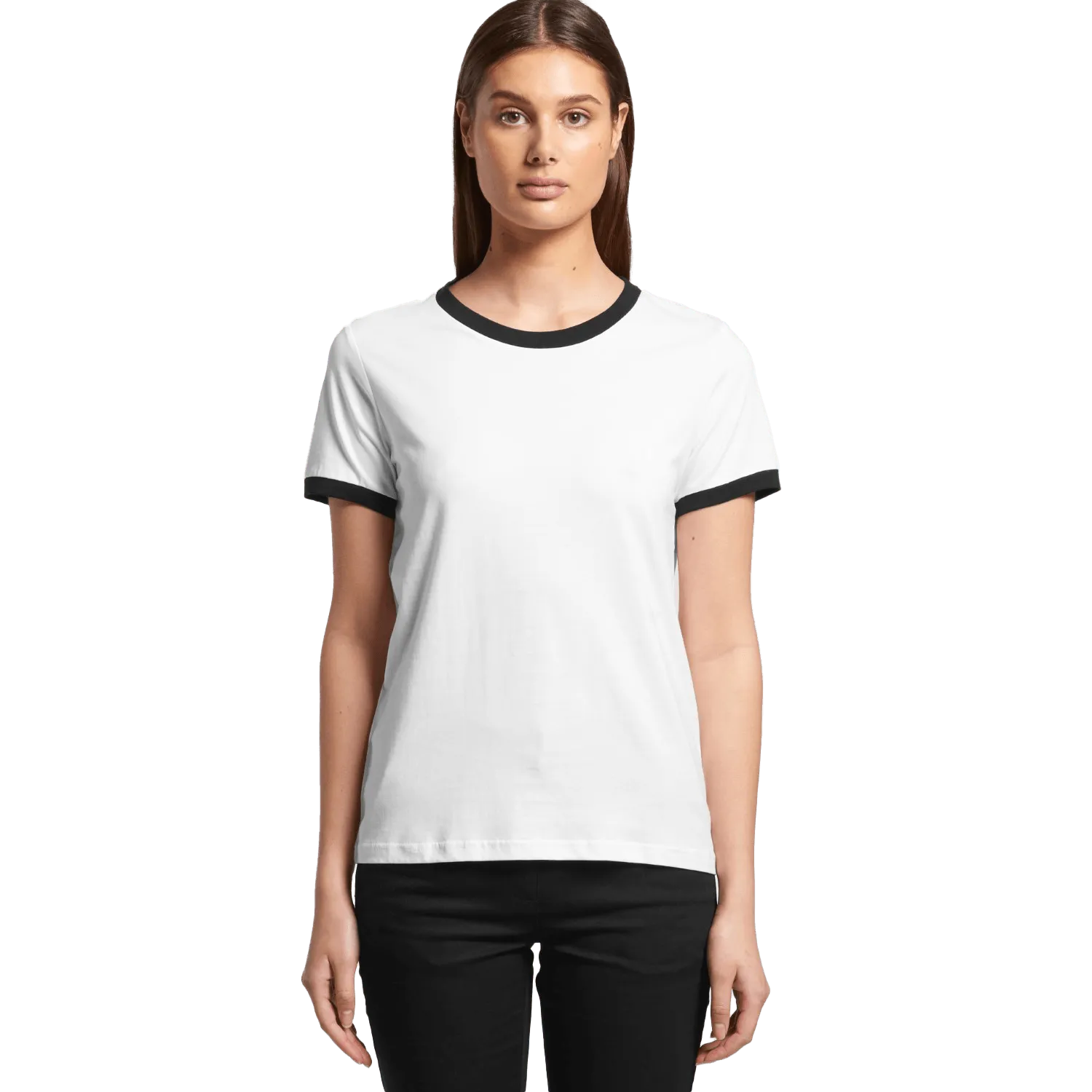 Womens Maple Ringer T-Shirt Model image