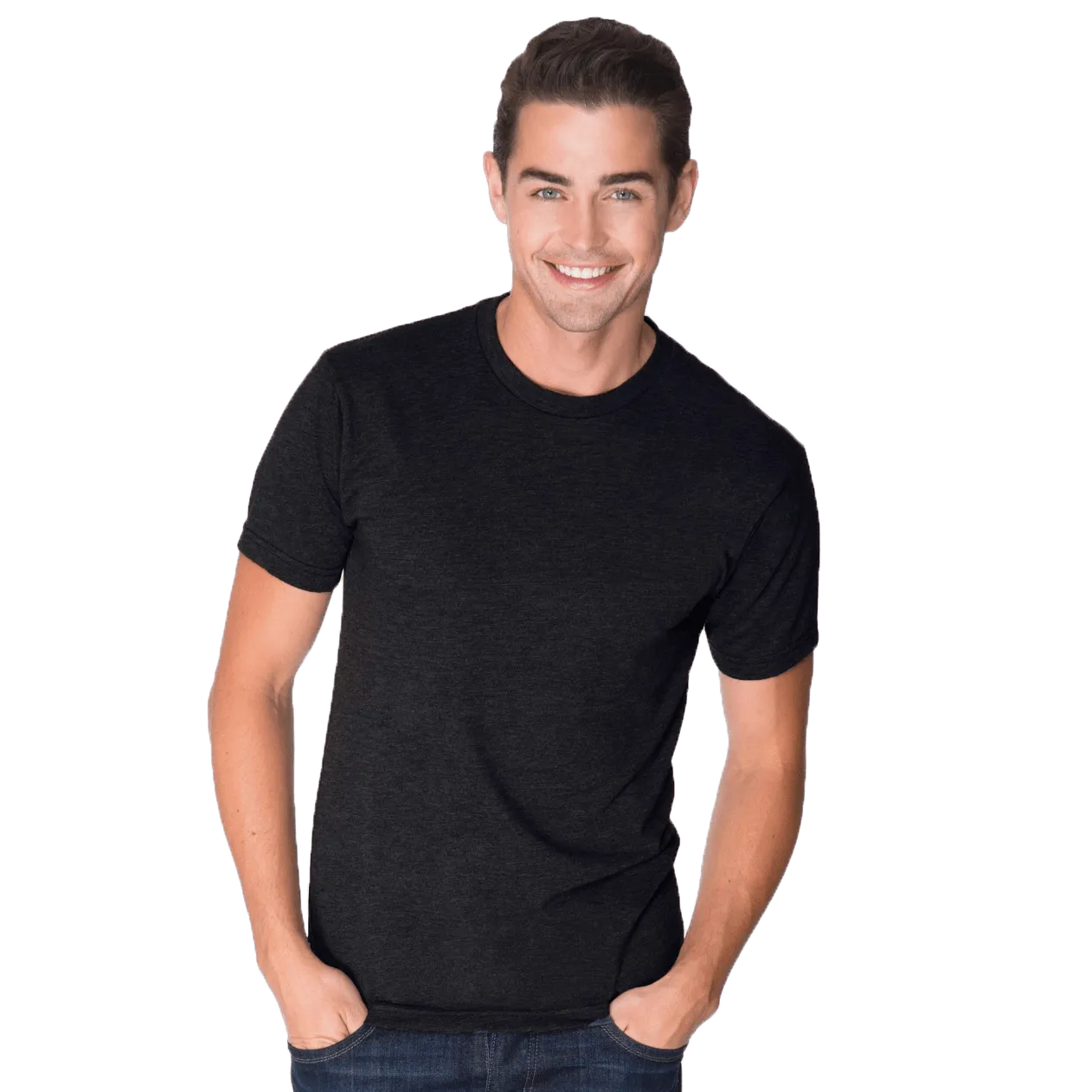 Mens Tri Blend Crew T-Shirt Model image