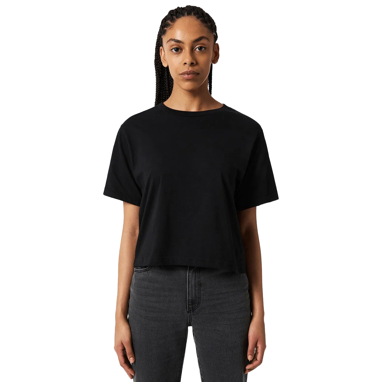 Womens Fine Jersey Boxy T-shirt Model image