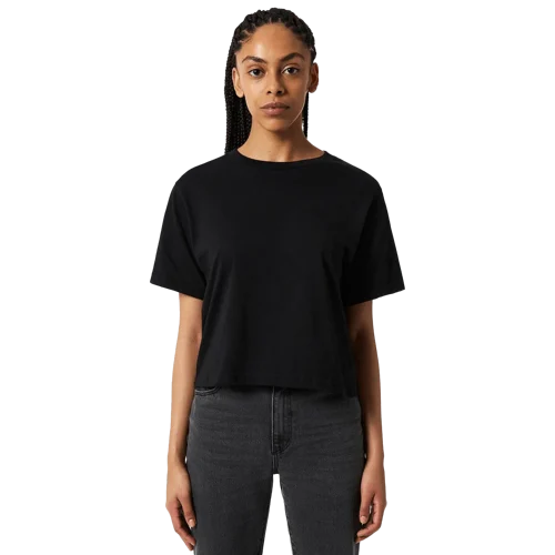 Womens Fine Jersey Boxy T-shirt Model image