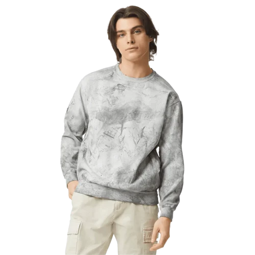 Adult Color Blast Crewneck Sweatshirt Model image