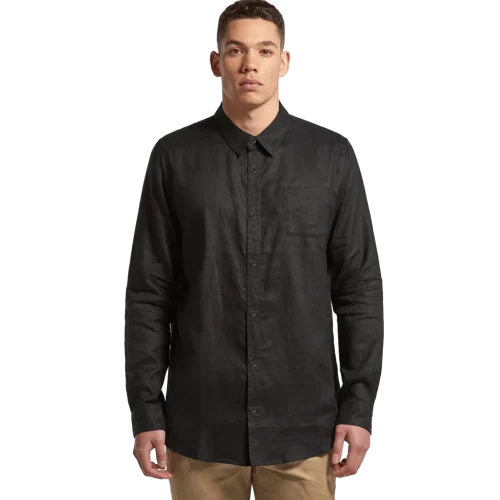 Mens Linen Short Sleeve Shirt Model image