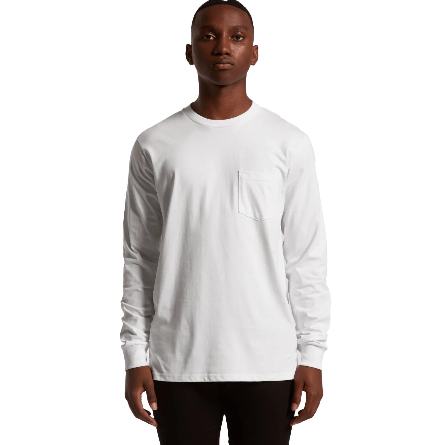 Mens Classic Pocket Long Sleeve T-Shirt Model image