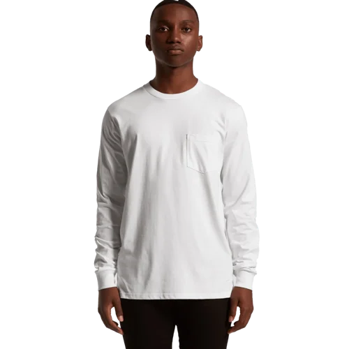 Mens Classic Pocket Long Sleeve T-Shirt Model image