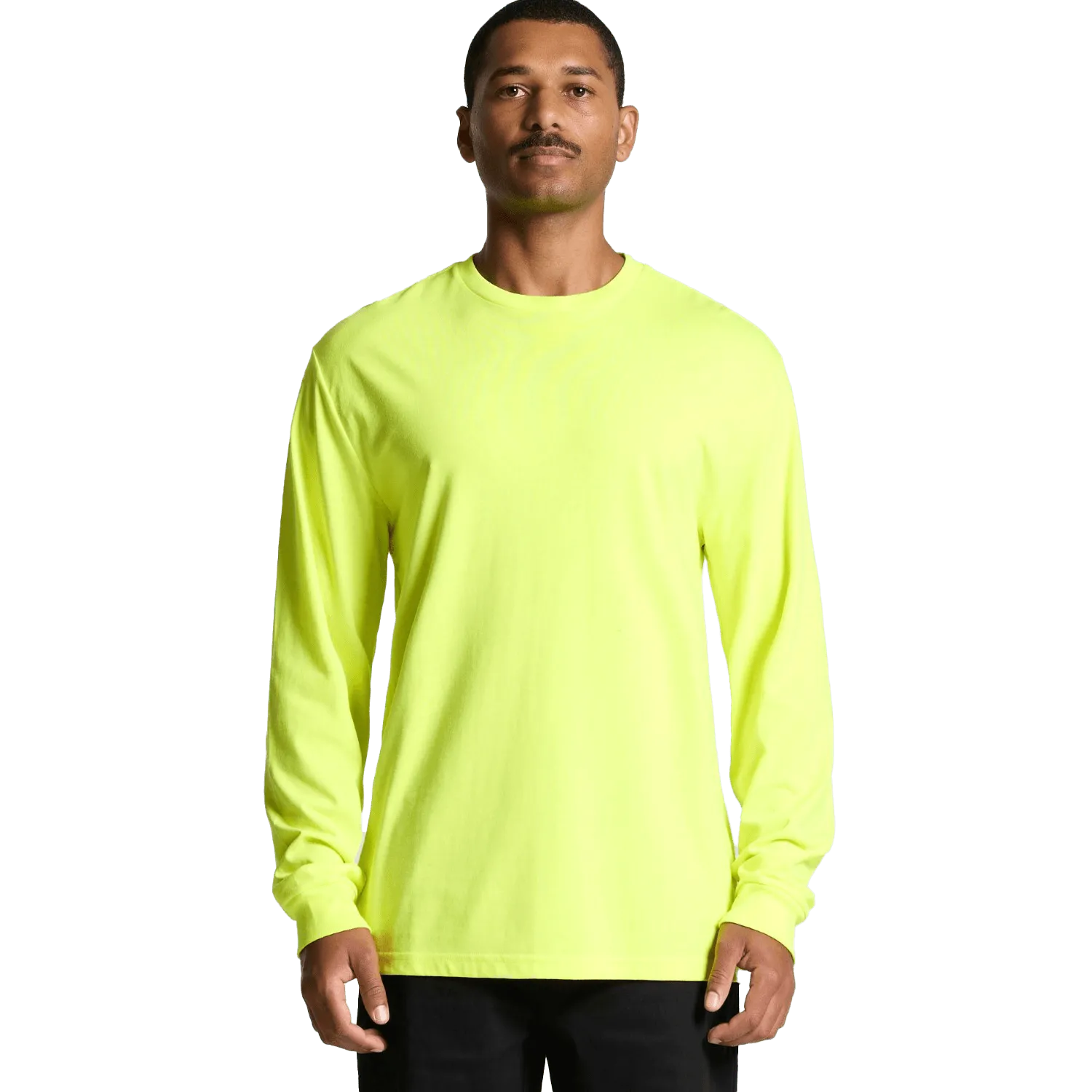 Mens Block Long Sleeve Safety T-Shirt Model image