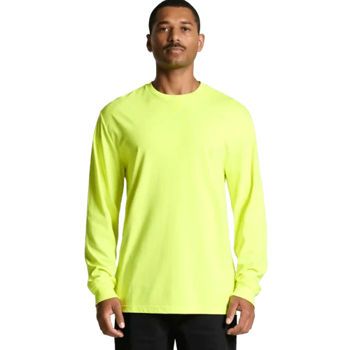 Mens Block Long Sleeve Safety T-Shirt Model image