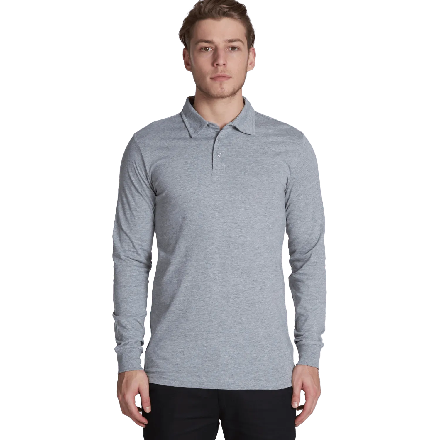 Mens Chad Long Sleeve Polo Model image