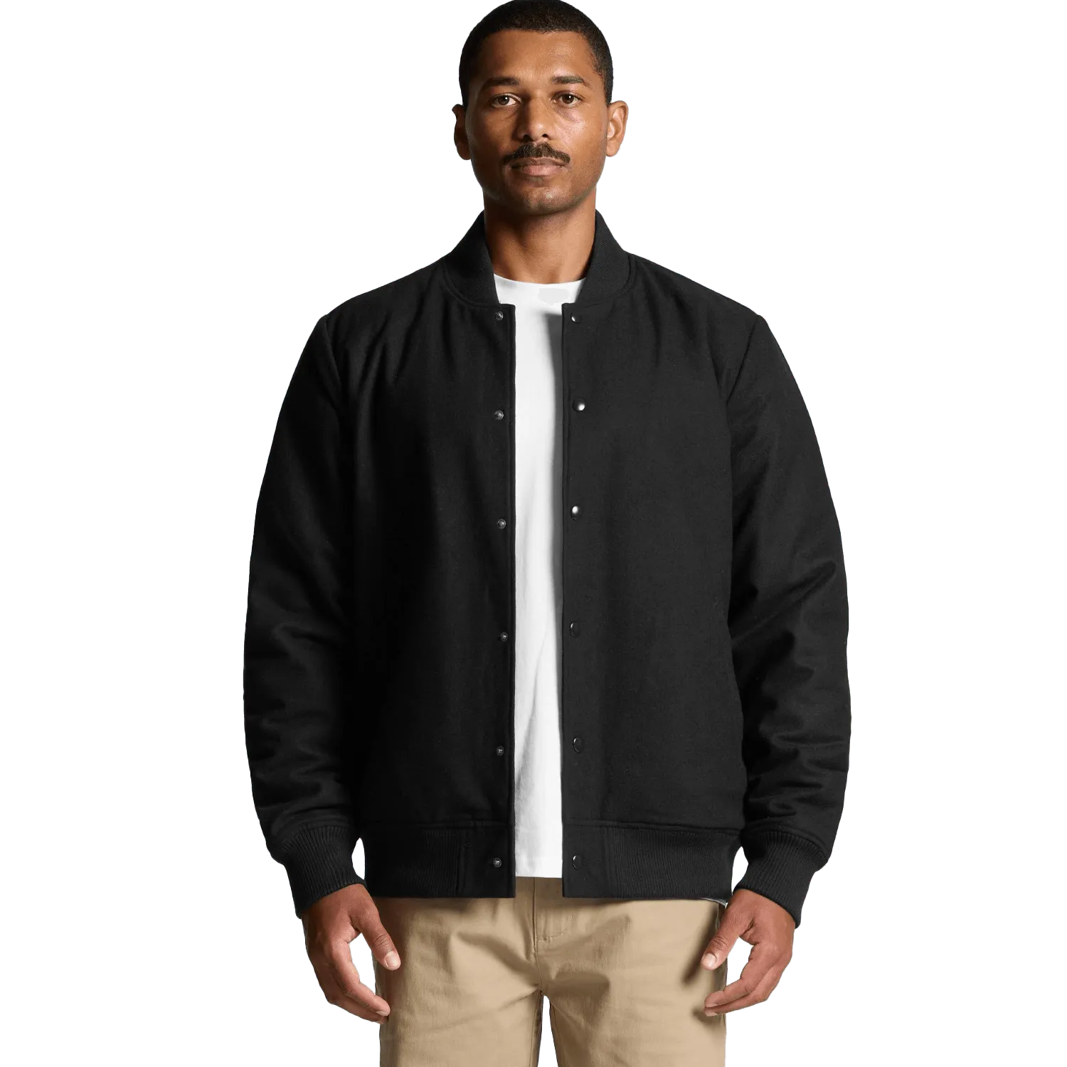 Mens Felt Bomber Jacket Model image