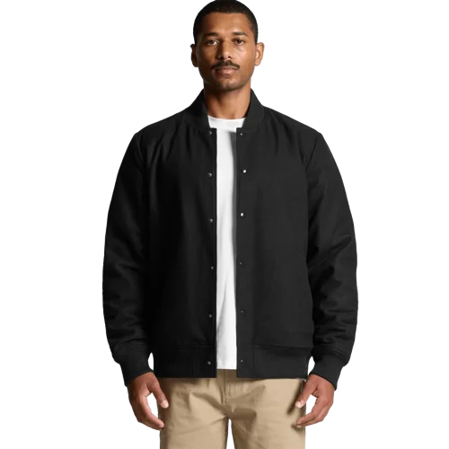 Mens Felt Bomber Jacket Model image