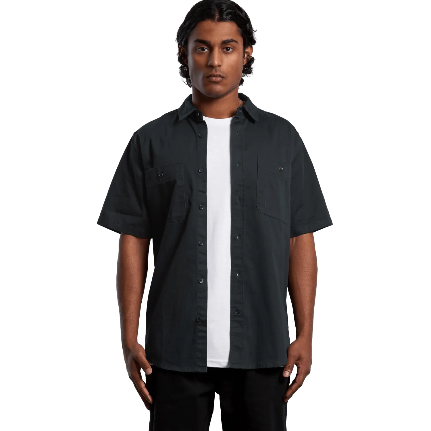 Mens Work Short Sleeve Shirt Model image