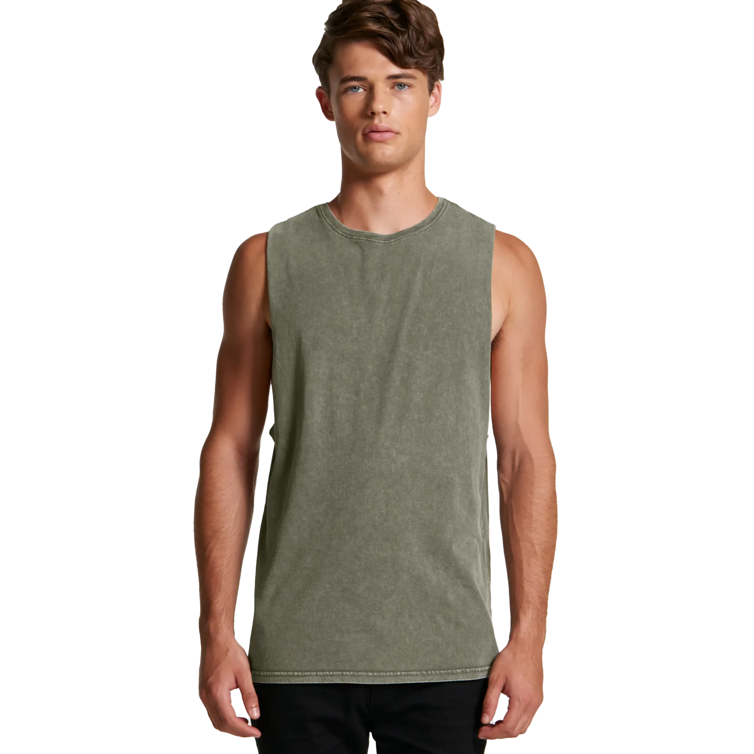 Mens Stone Wash Barnard Tank Model image