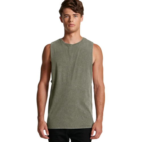 Mens Stone Wash Barnard Tank Model image