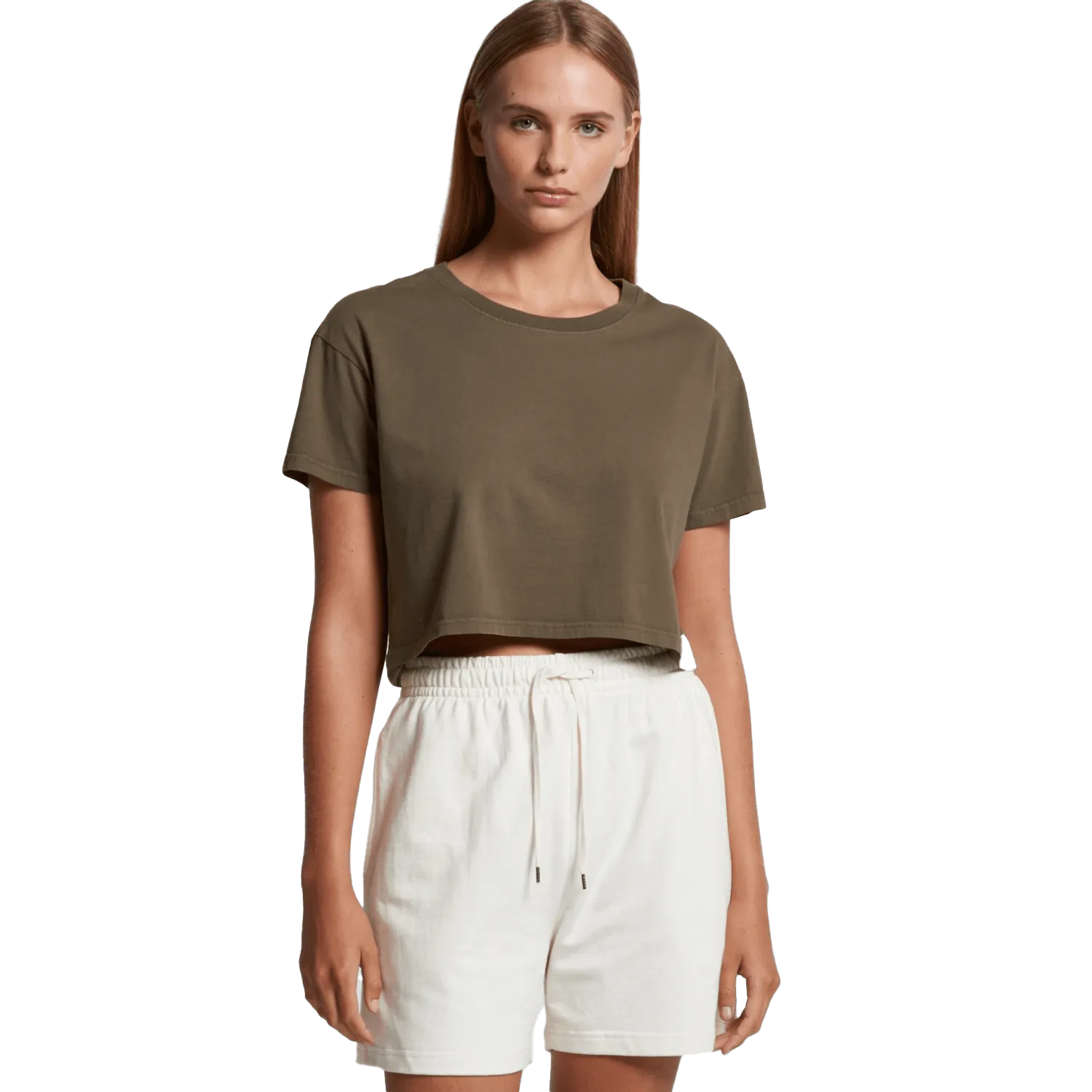 Womens Faded Crop T-Shirt Model image
