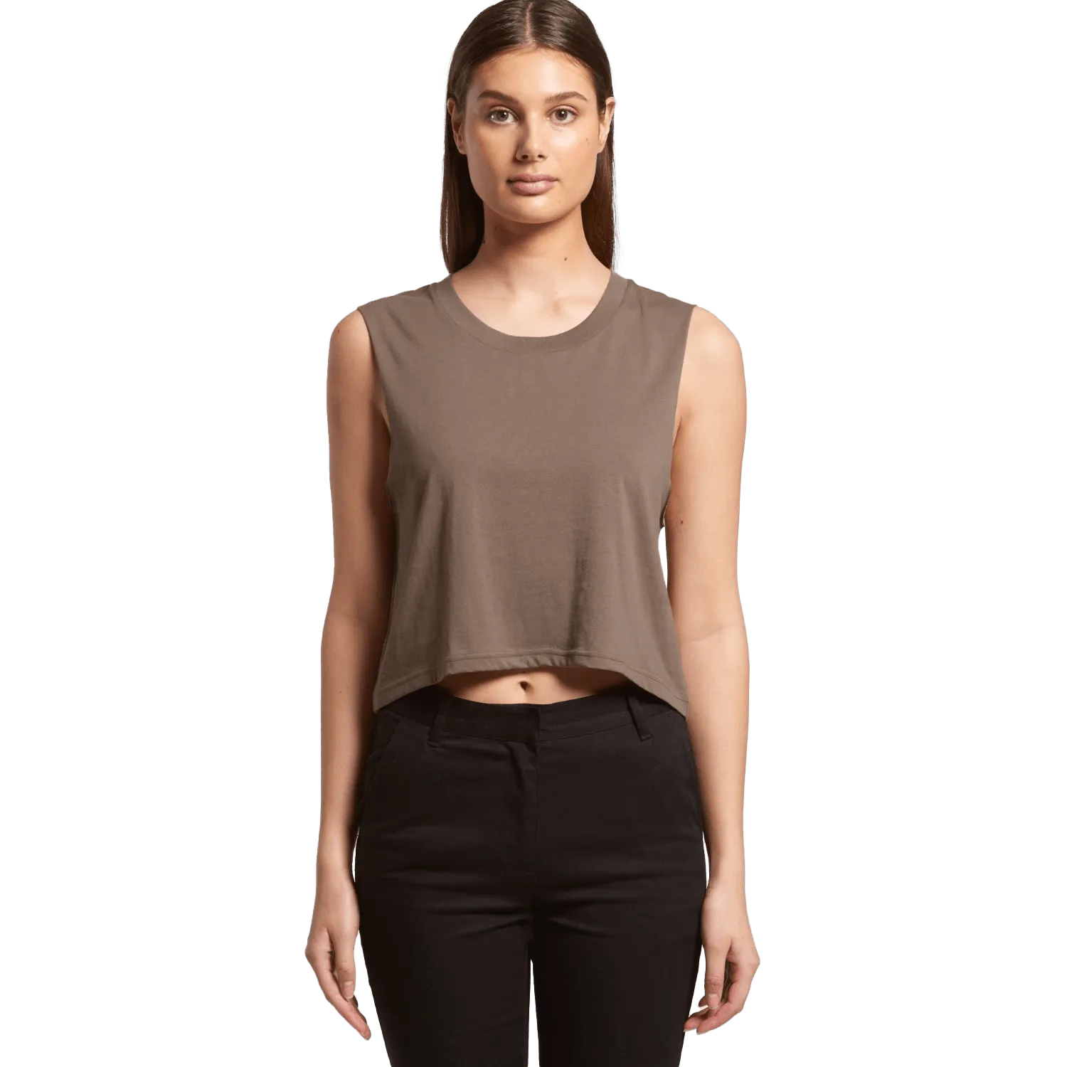 Womens Crop Tank Model image