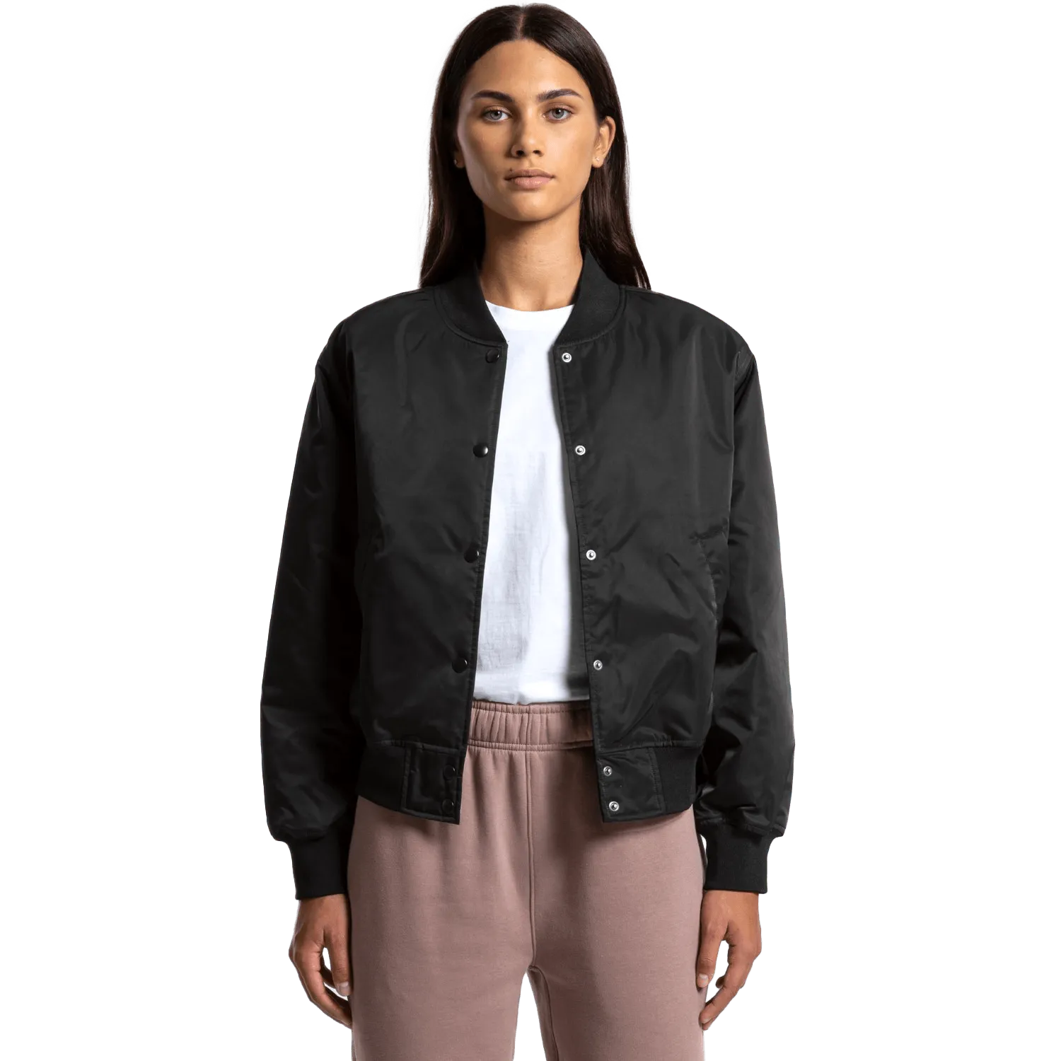 Womens College Bomber Jacket Model image