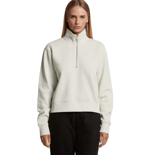 Womens Stencil Half Zip Model image