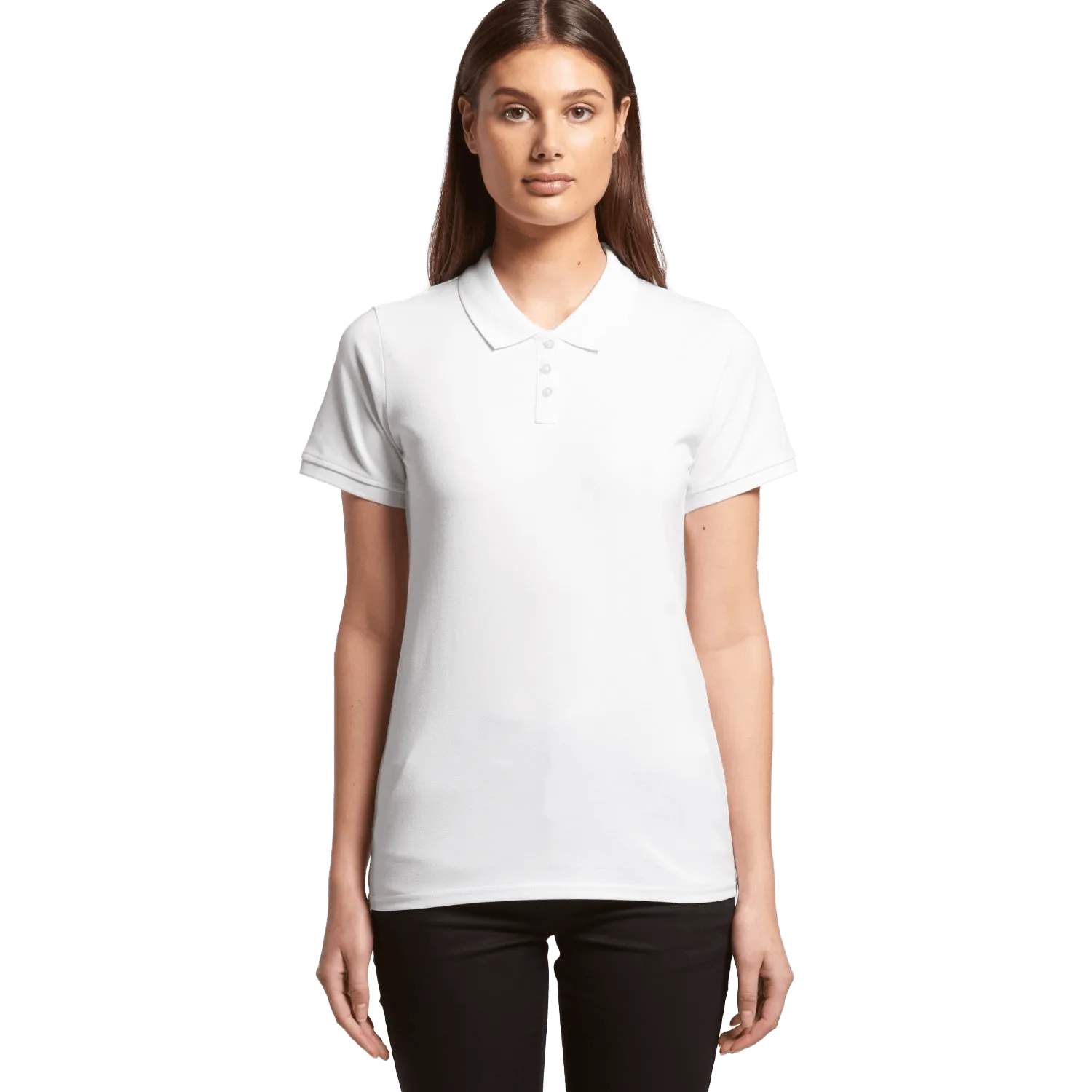 Womens Pique Polo Model image