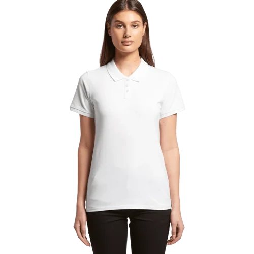 Womens Pique Polo Model image