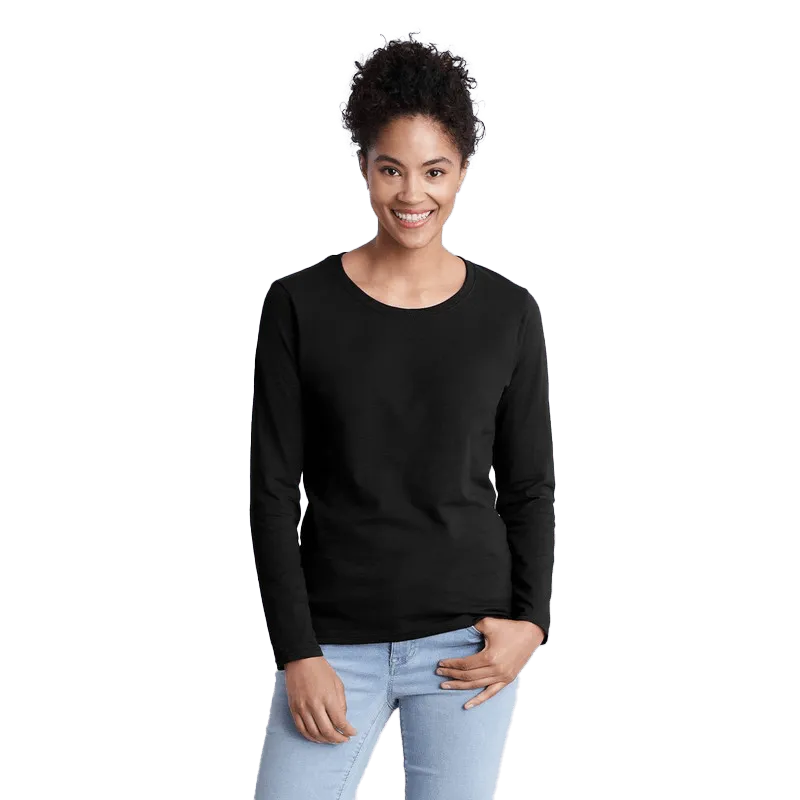 Heavy Cotton Womens Long Sleeve T-Shirt Model image