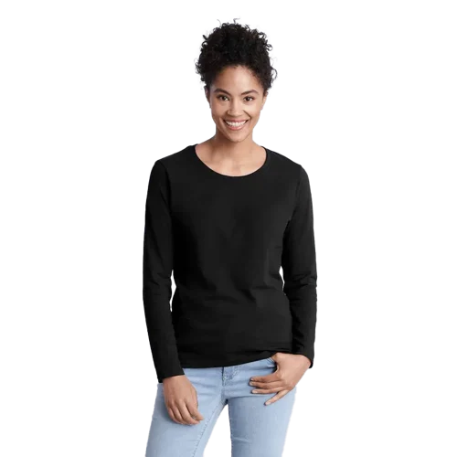Heavy Cotton Womens Long Sleeve T-Shirt Model image