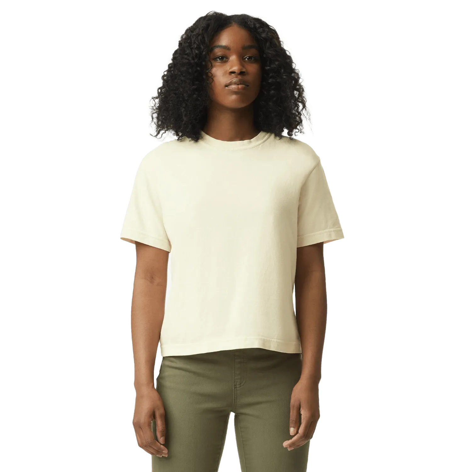 Womens Heavyweight Boxy T-shirt Model image
