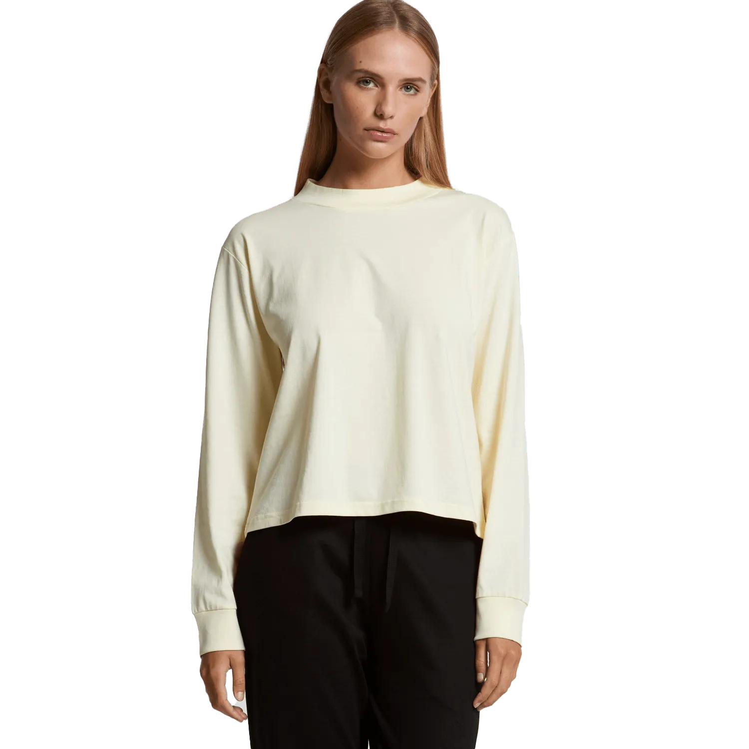 Womens Mock Long Sleeve T-Shirt Model image