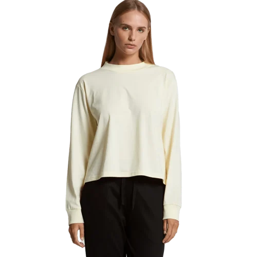 Womens Mock Long Sleeve T-Shirt Model image