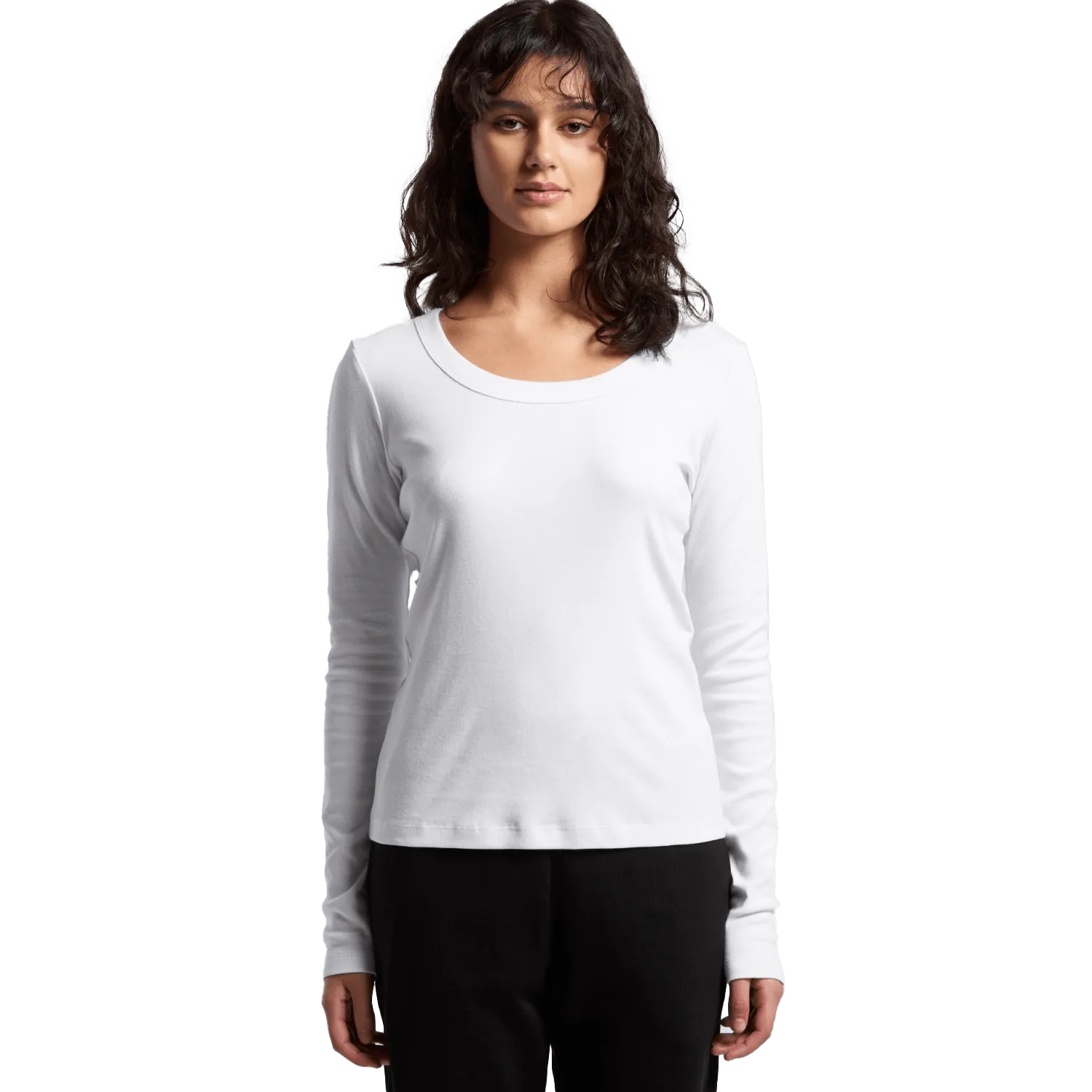 Womens Organic Rib Long Sleeve T-Shirt Model image