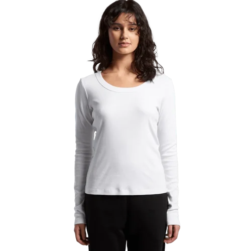 Womens Organic Rib Long Sleeve T-Shirt Model image