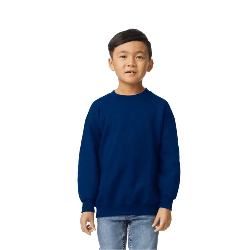 Heavyblend Youth Crewneck Sweatshirt Model image