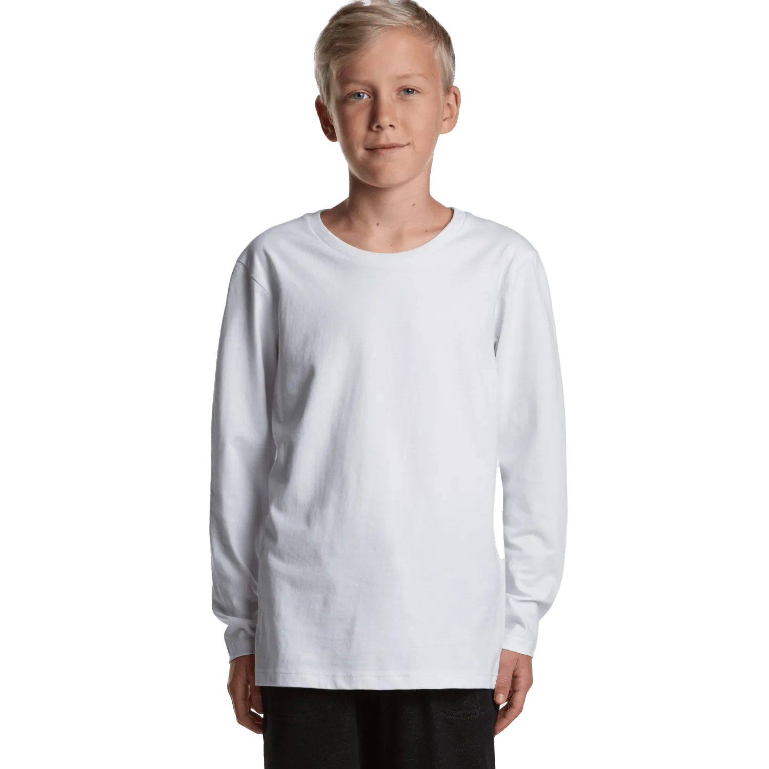 Youth Staple Long Sleeve T-Shirt Model image