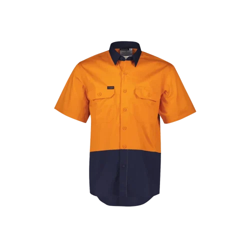 Mens Hi Vis Short Sleeve Shirt Model image