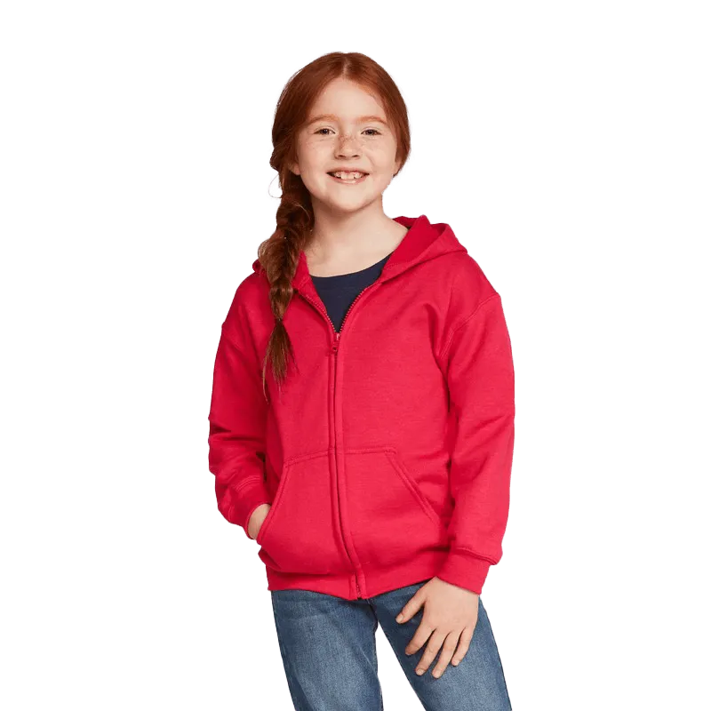 Heavy Blend Youth Zip Hoodie Model image