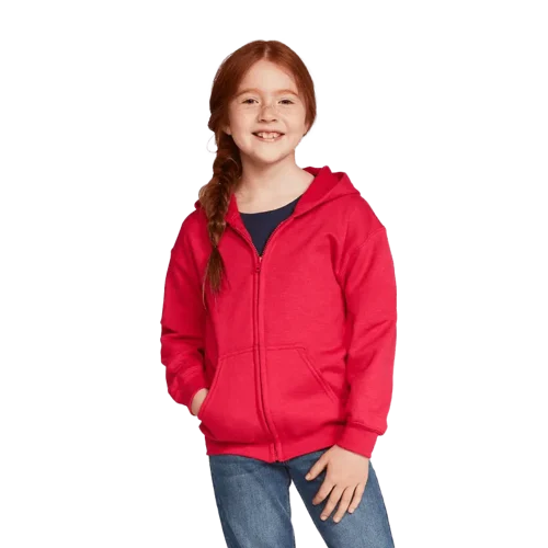 Heavy Blend Youth Zip Hoodie Model image