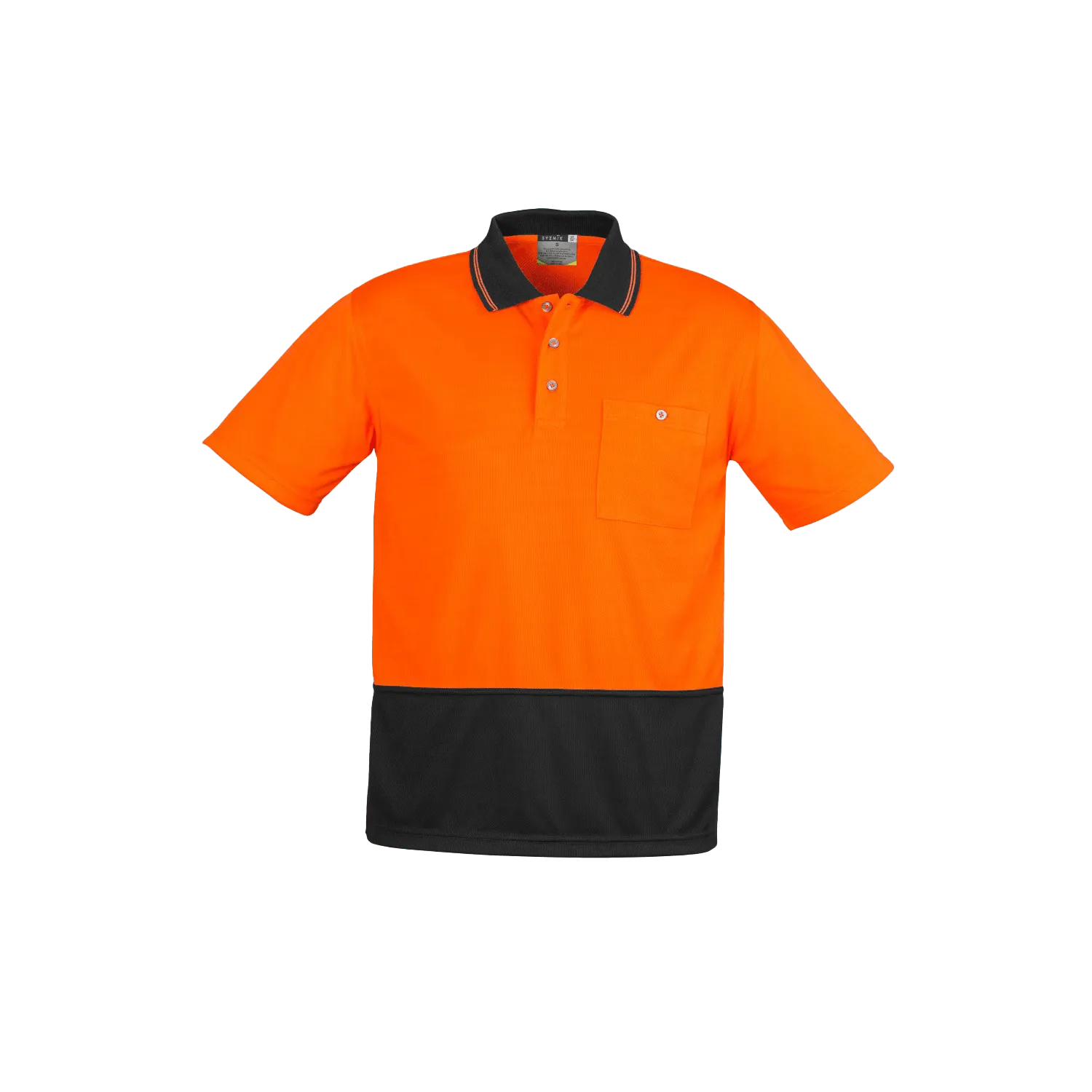 Unisex Hi Vis Basic Spliced Short Sleeve Polo Model image