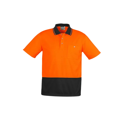 Unisex Hi Vis Basic Spliced Short Sleeve Polo Model image