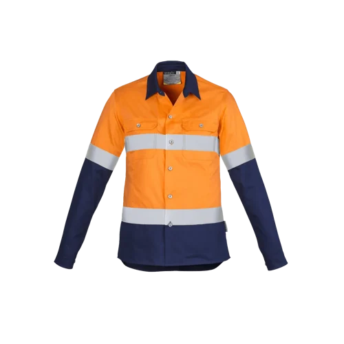 Womens Hi Vis Spliced Industrial Shirt Model image