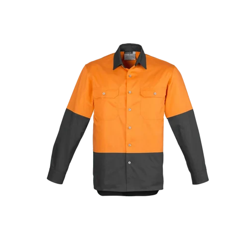 Mens Hi Vis Spliced Industrial Shirt Model image