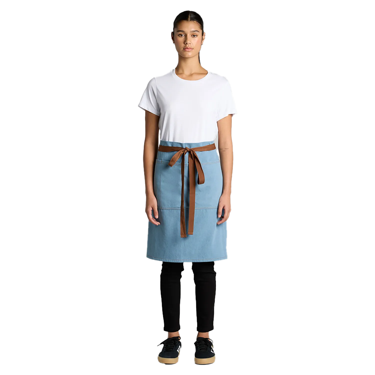 Denim Half Apron Model image