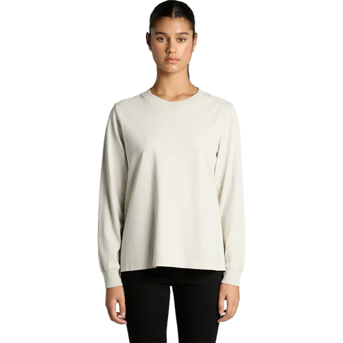 Womens Heavy Faded Long Sleeve Tee Model image