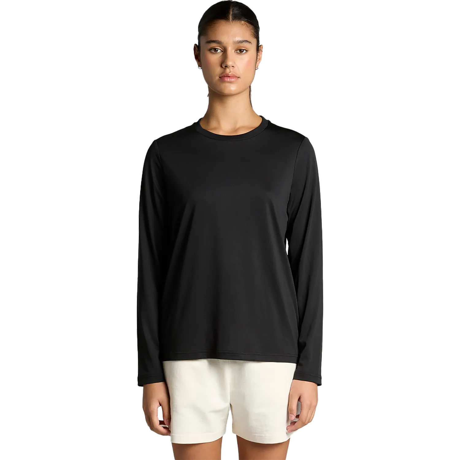 Womens Maple Active Long Sleeve Tee Model image