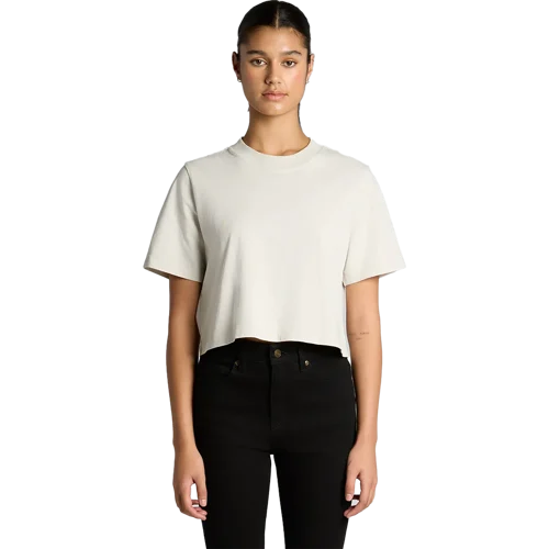 Womens Heavy Faded Crop Tee Model image