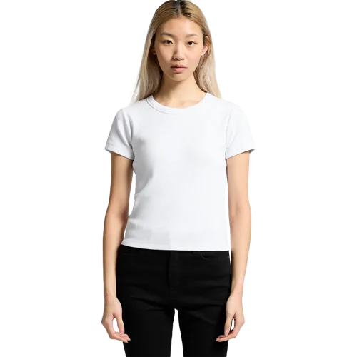 Womens Organic Rib Tee Model image