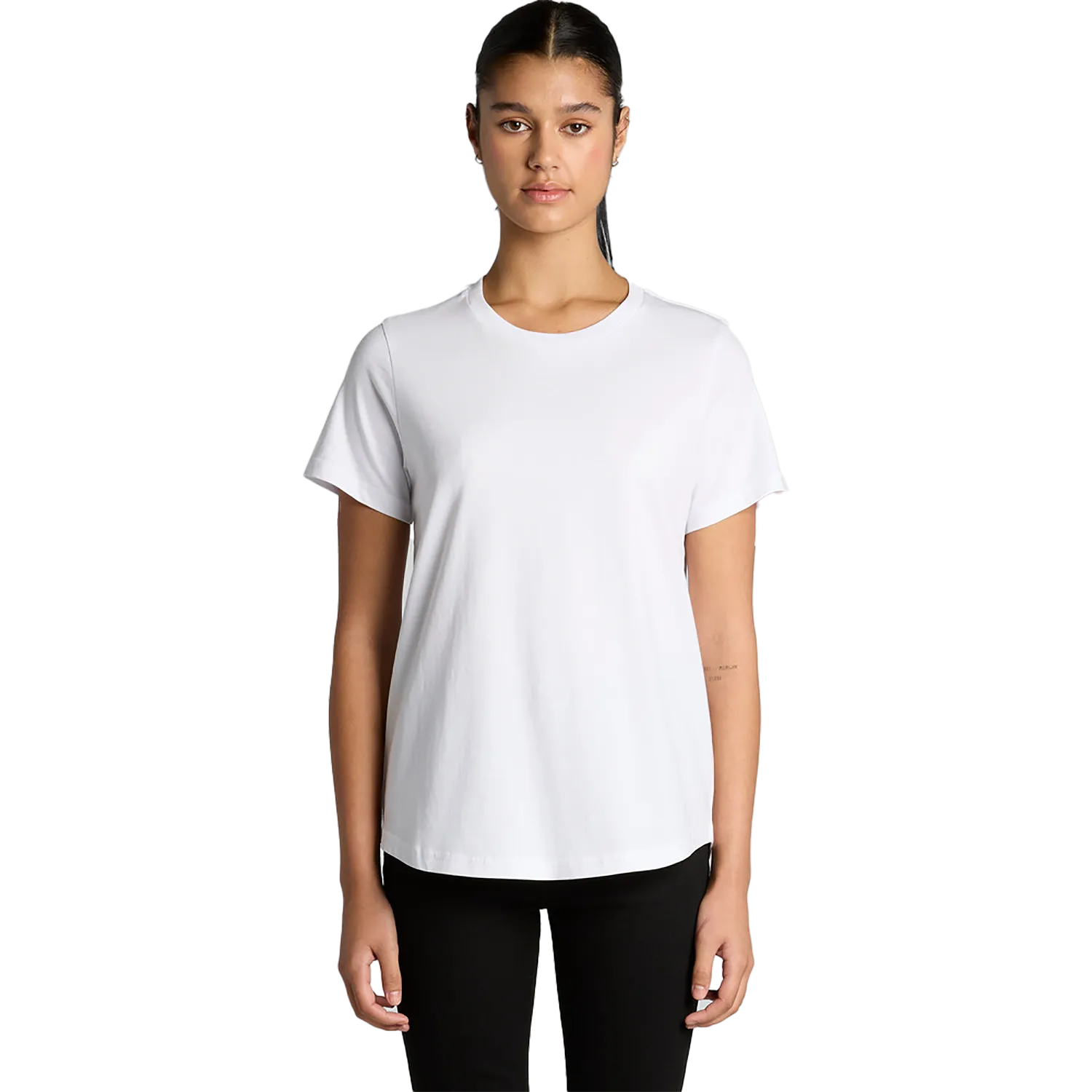 Womens Maple Curve Tee Model image