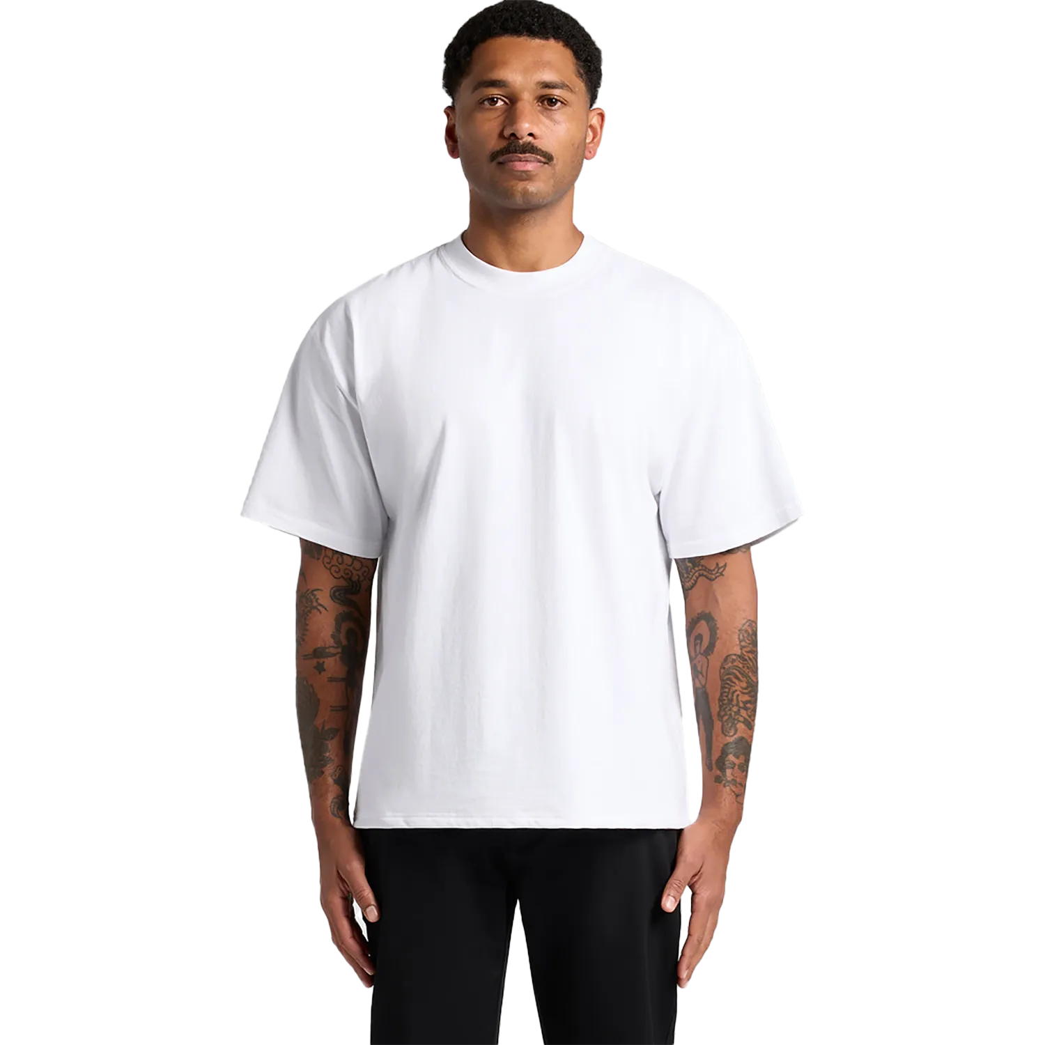 Heavy Faded Minus Tee [-5cm] Model image