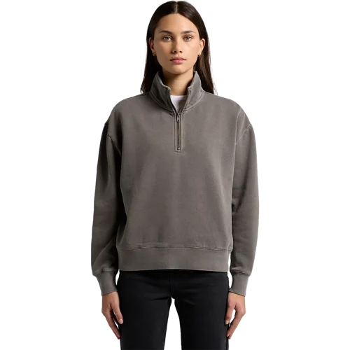 Womens Relax Faded Half Zip Model image