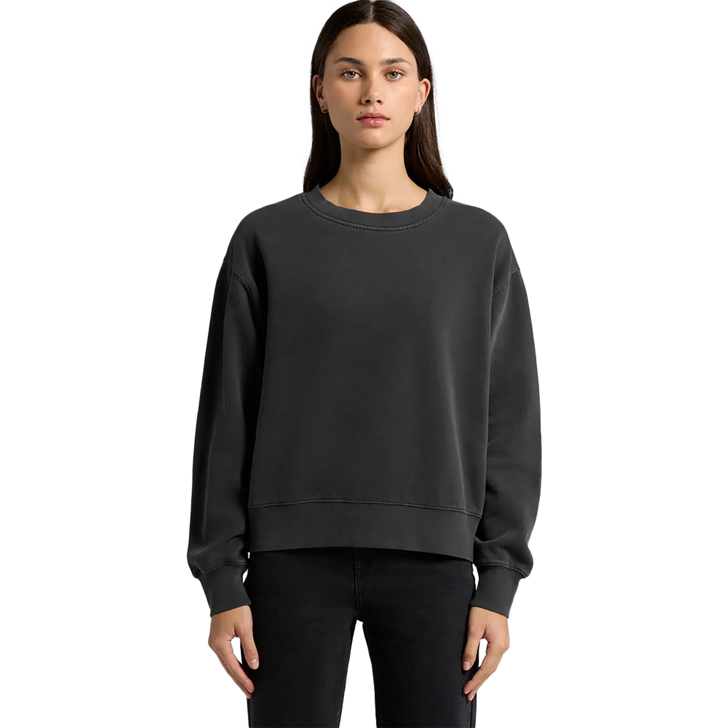 Womens Relax Faded Crew Model image