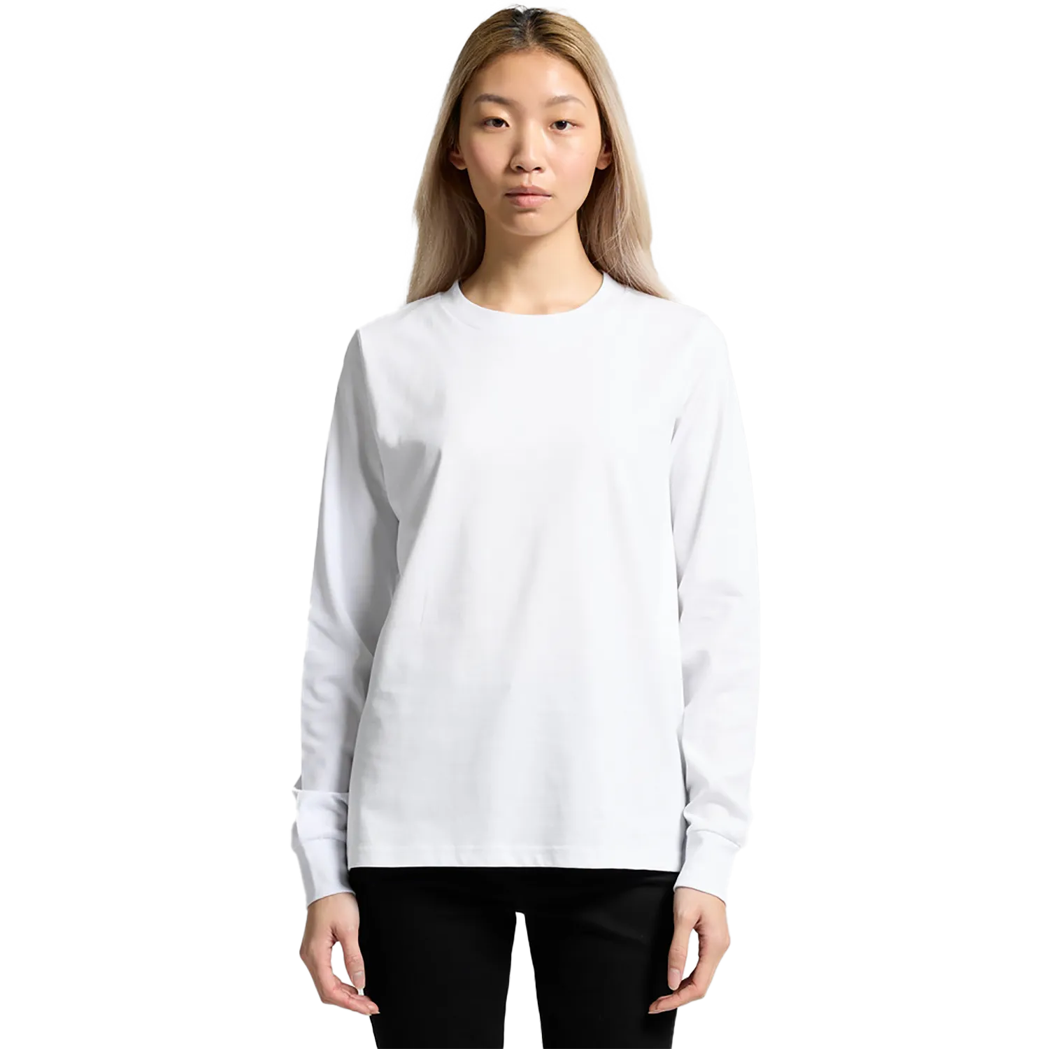 Womens Maple Long Sleeve Tee Model image