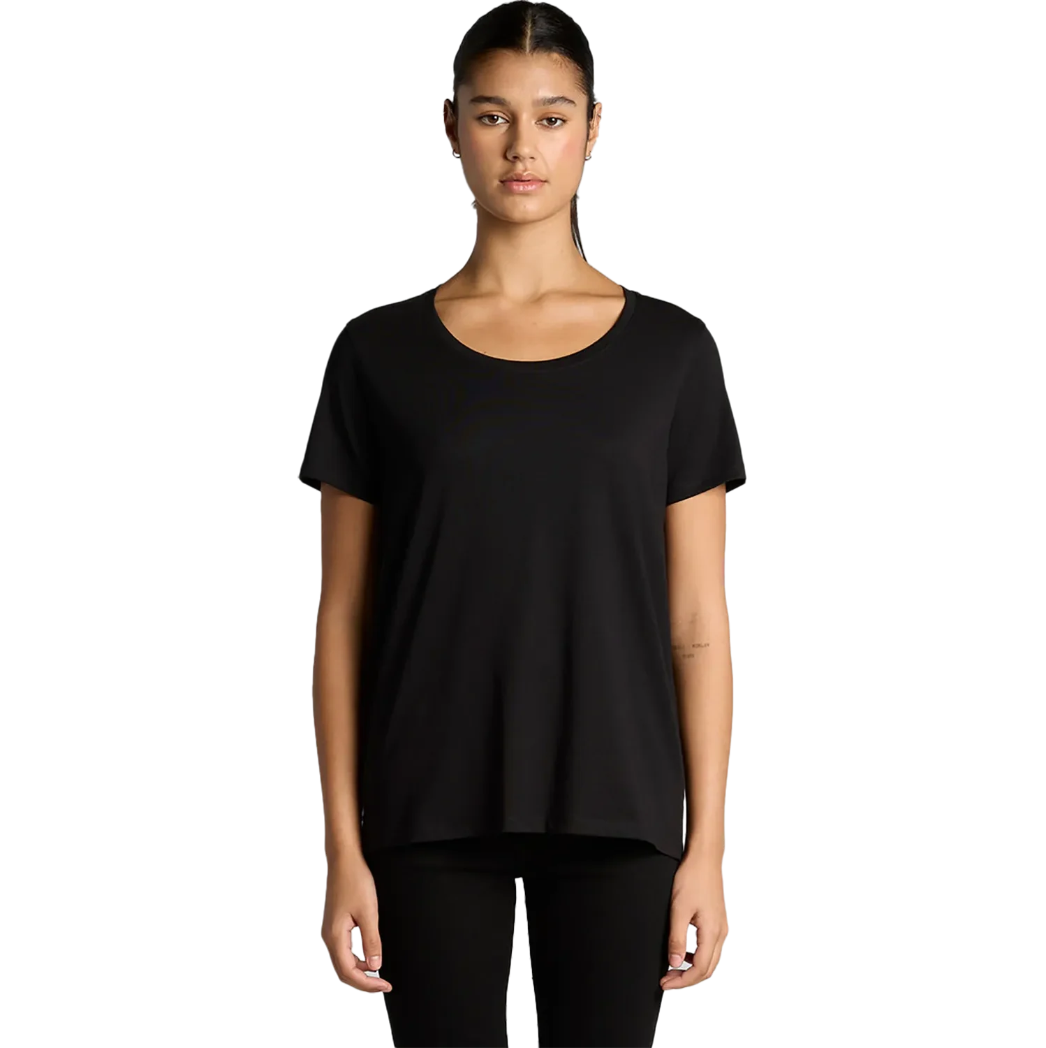 Womens Maple Scoop Tee Model image